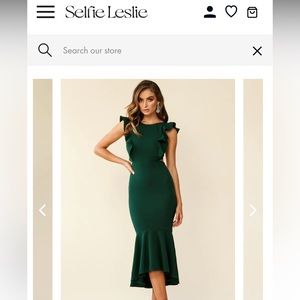 Emerald green Selfie Leslie dress